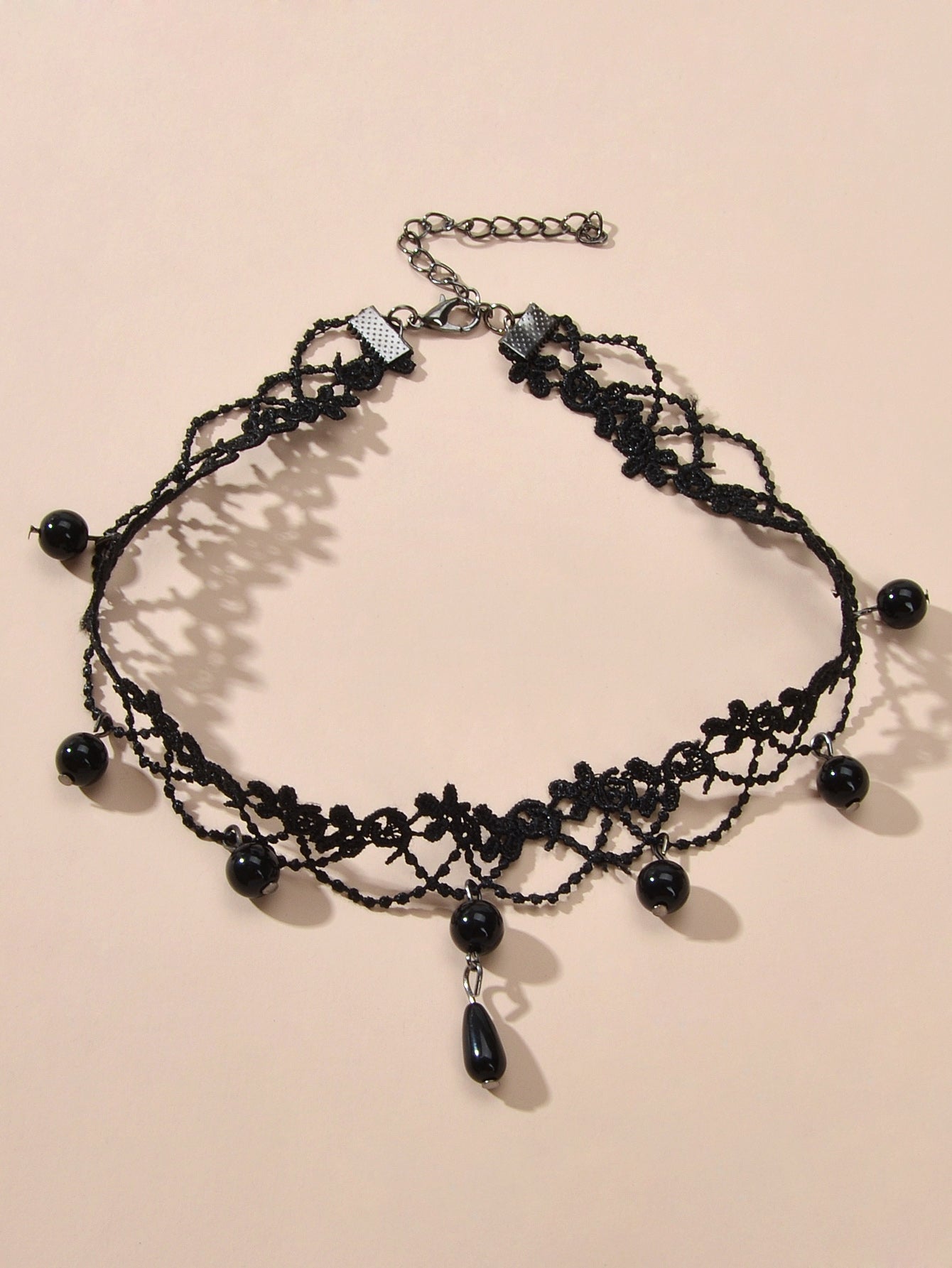 Black Lace Choker Water Drop Gothic Necklace Punk Collar Halloween