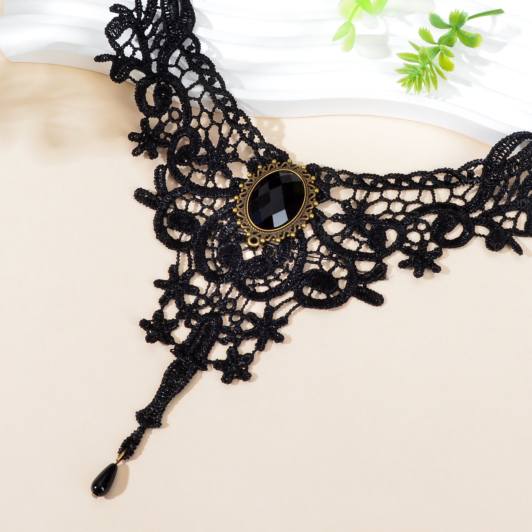 Vintage Gothic Black Hollow Lace Choker Tattoo Collar Necklace Cosplay
