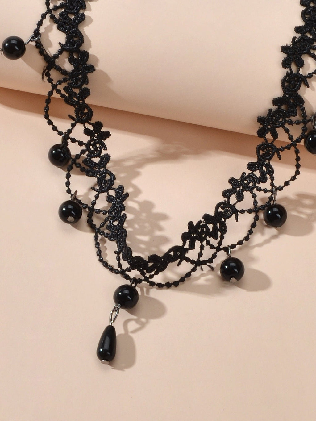 Black Lace Choker Water Drop Gothic Necklace Punk Collar Halloween