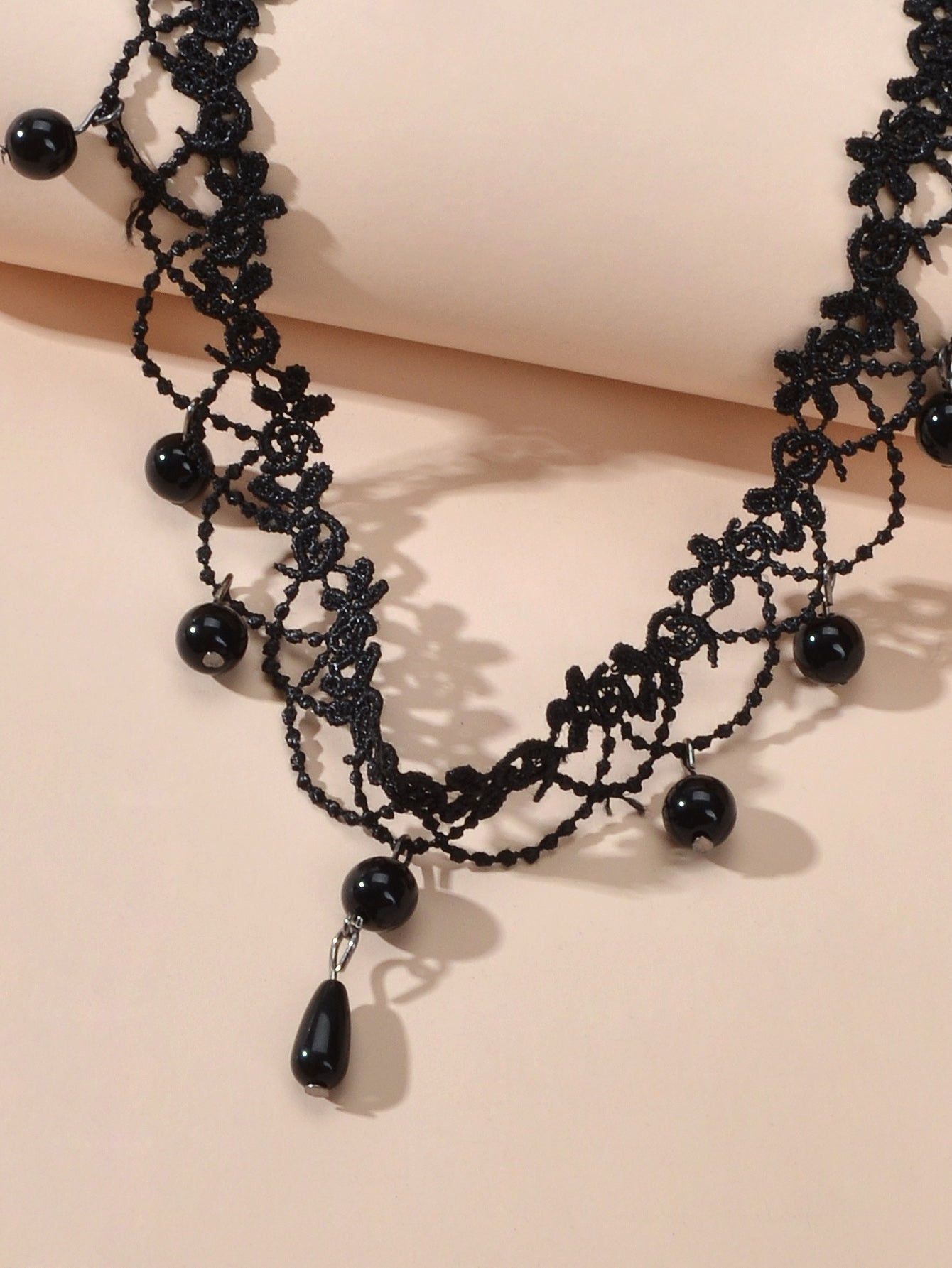 Black Lace Choker Water Drop Gothic Necklace Punk Collar Halloween