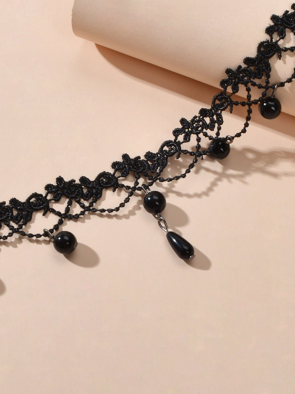 Black Lace Choker Water Drop Gothic Necklace Punk Collar Halloween