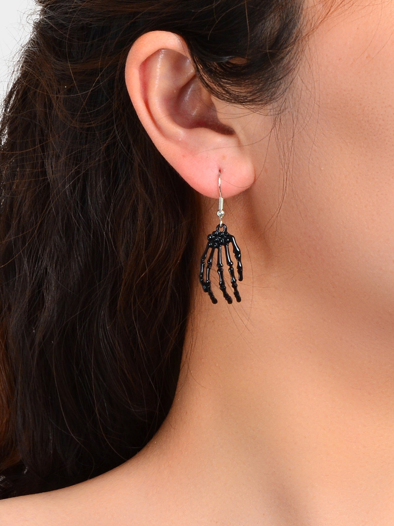 Punk Style Gothic Halloween Black Hand Skeleton Bone Men Women Dangle