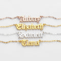 Old English Name Necklace, Teen Girls Necklace, Gothic Name Necklace