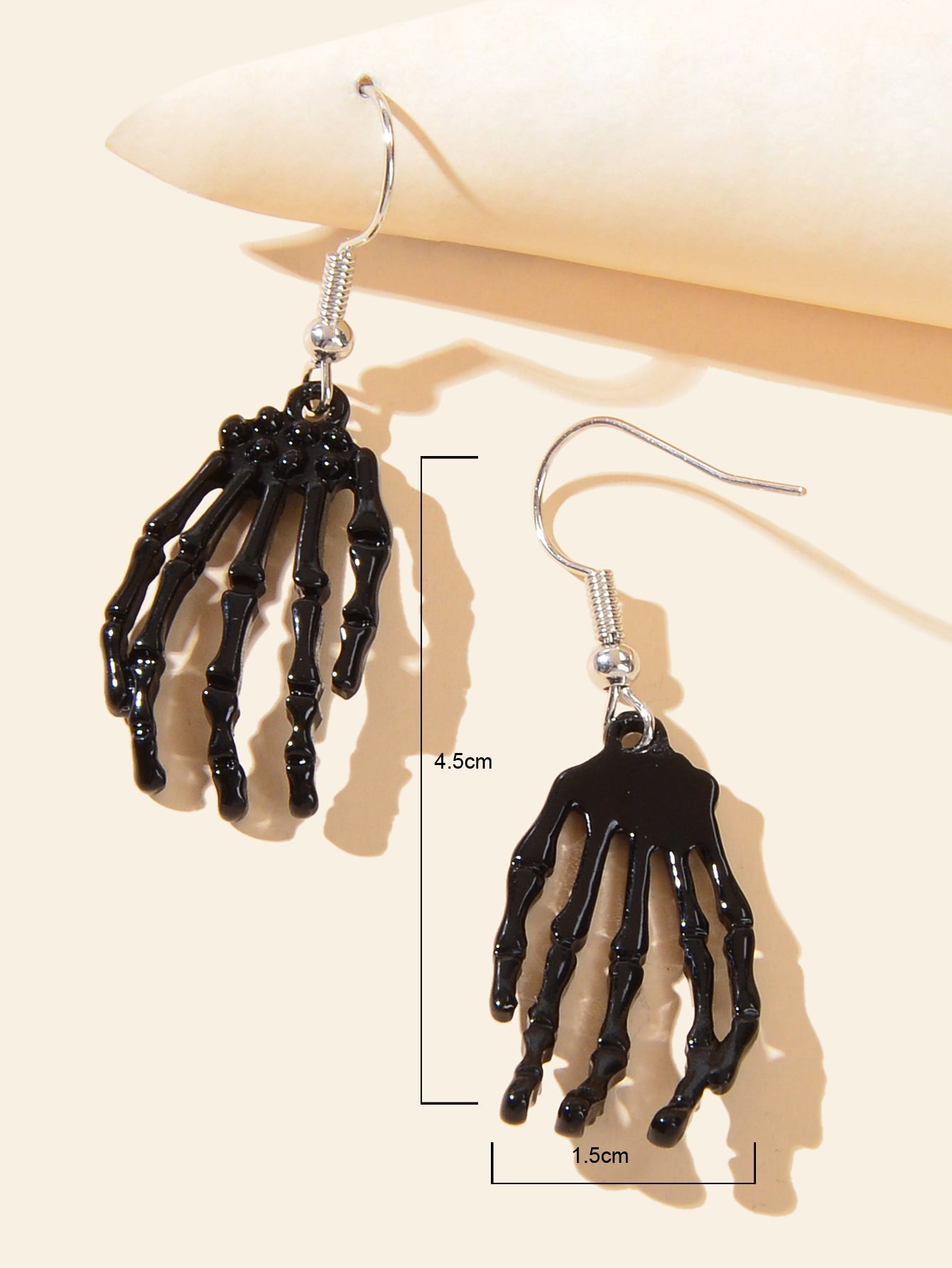 Punk Style Gothic Halloween Black Hand Skeleton Bone Men Women Dangle
