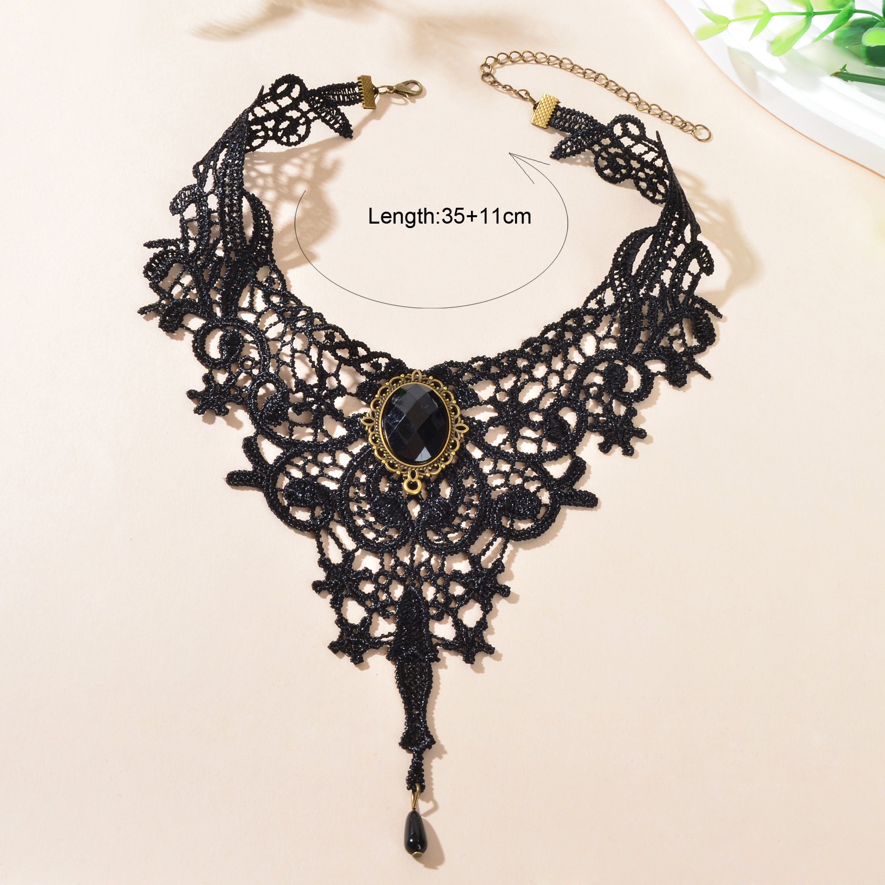 Vintage Gothic Black Hollow Lace Choker Tattoo Collar Necklace Cosplay