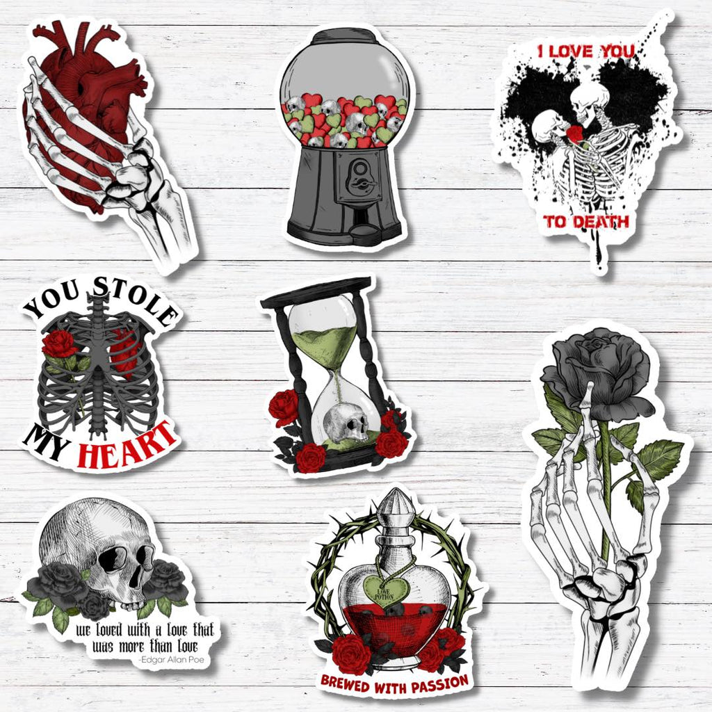 Heart in Hand-Gothic Valentines Day Sticker/Magnet