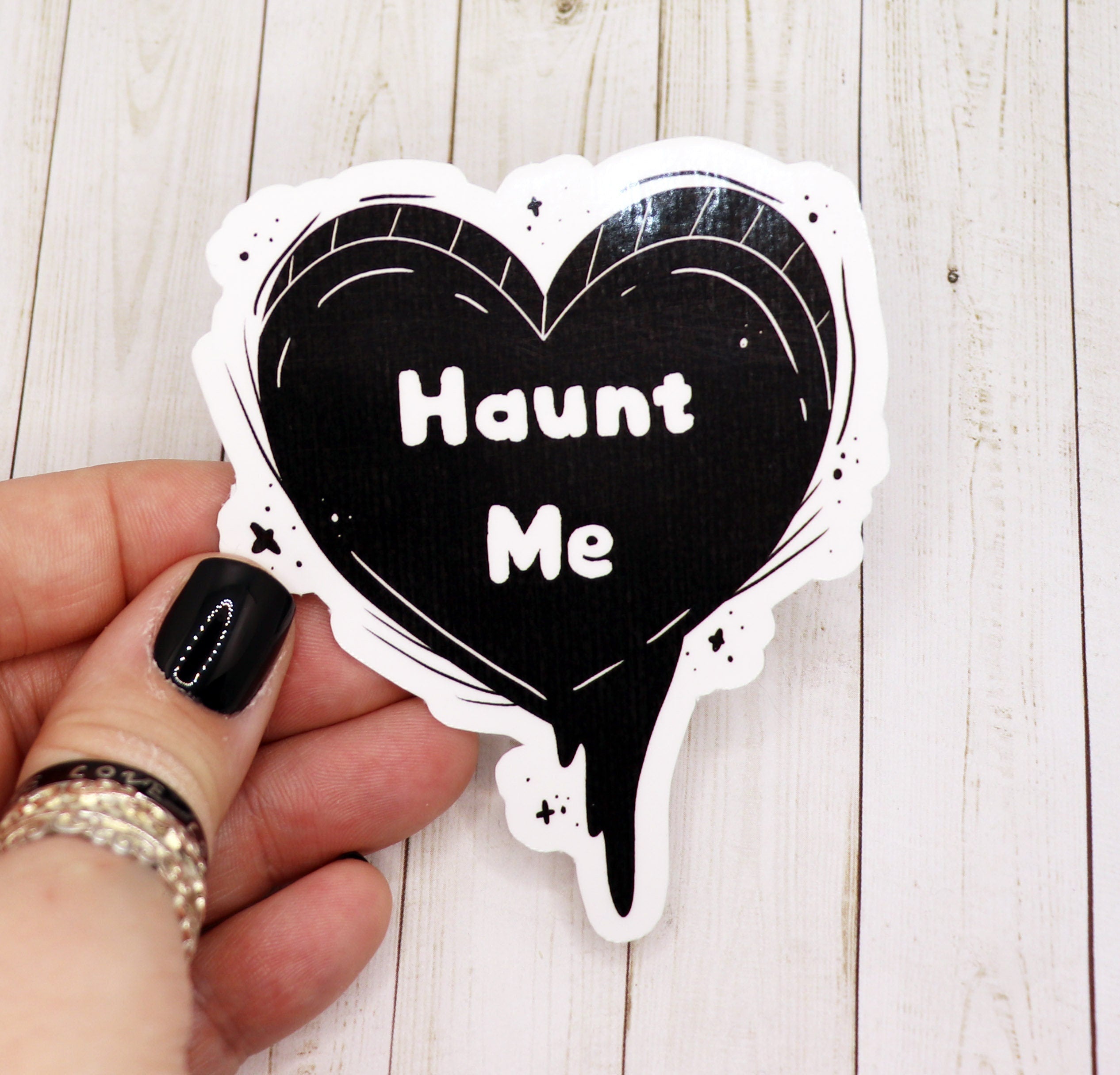Haunt Me Gothic Vinyl Sticker