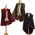 Unique Victorian Bustle Skirt Women Retro Gothic Flounce Cape